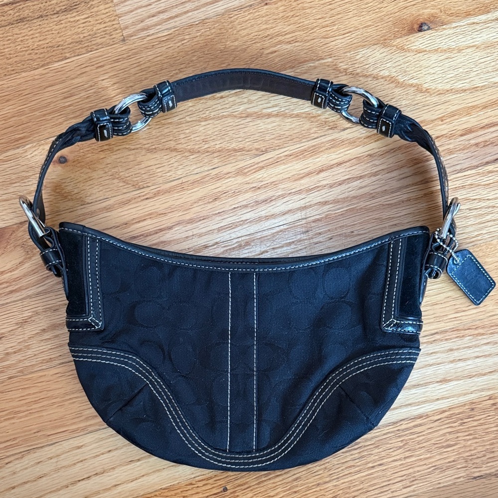 Vintage Coach Shoulder Bag with Silver Accents